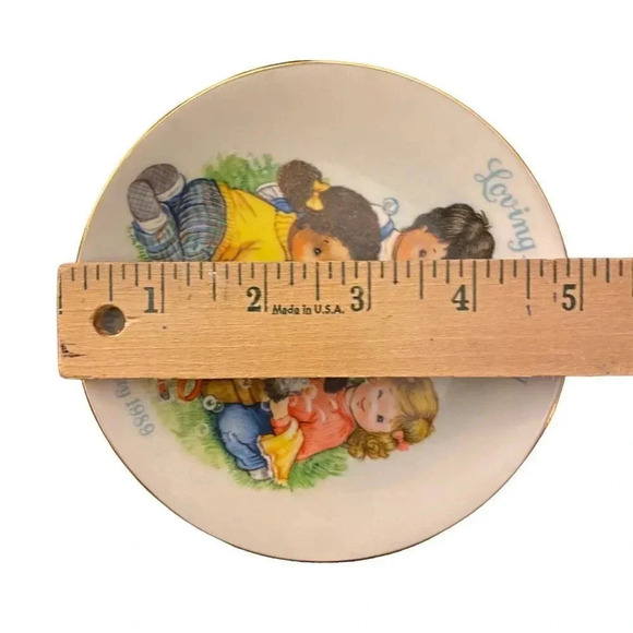 Gift Porcelain Mini 5" Decorative Plate 22K Gold Trim Avon Mother's Day 1989 VTG - Picture 8 of 9